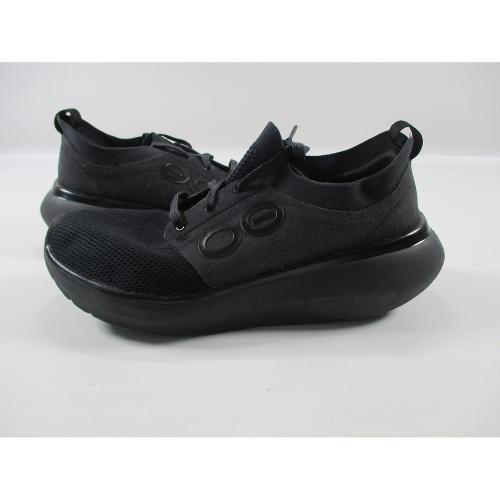 OOFOS Black OOmy Stride Lace Up Recovery Sneakers Women's Size 9.5 - Picture 2 of 12